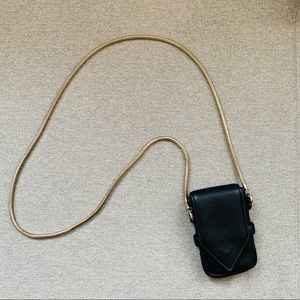 Urban Outfitters black crossbody phone bag.